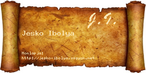 Jesko Ibolya névjegykártya