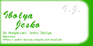 ibolya jesko business card